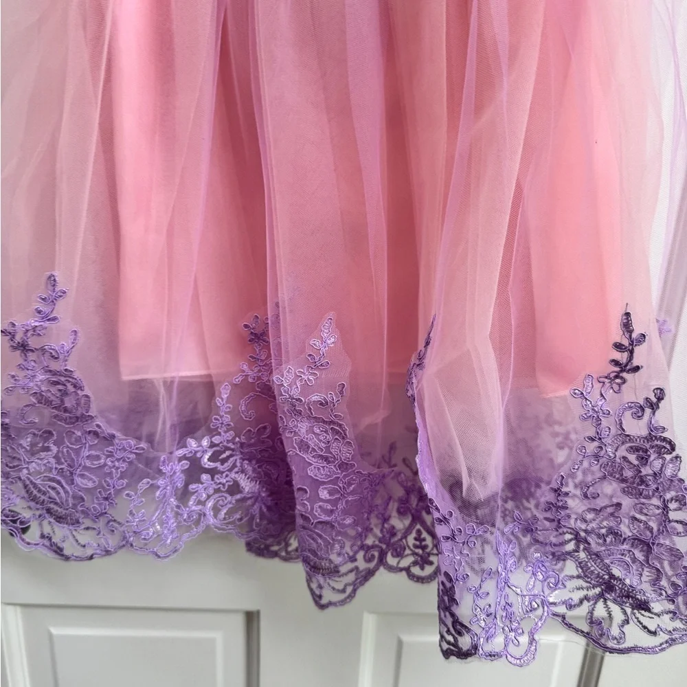 NWOT CUSTOM MADE GIrls Size Rapunzel Inspired 6 Kids Costume Pretend Play Dress